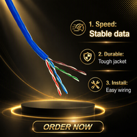 Kabel Patch Cat5e UTP RJ45 Tembaga Padat Jaket PVC LSZH Kabel LAN Berkinerja Tinggi untuk Dalam Ruangan
