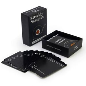 Caja de Embalaje Personalizada con Logotipo, Negra, para Muestras, Regalos Musicales, Juego de Tarjetas de Preguntas con Tapa y Base - Product Image 1