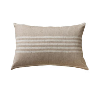 Imple-<span class=keywords><strong>funda</strong></span> de almohada moderna de algodón y lino con rayas finas, cubierta de cojín de estilo nórdico para sofá - Product Image 6