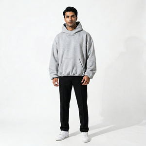 Poids lourd 520GSM coton lourd goutte épaule à manches longues Streetwear unisexe à capuche Machine d'impression sweats à capuche - Product Image 1