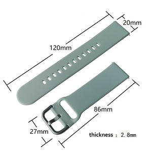 Correas de reloj de liberación rápida de 20mm y 22mm, compatibles con <span class=keywords><strong>Samsung</strong></span> <span class=keywords><strong>Galaxy</strong></span> <span class=keywords><strong>Watch3</strong></span>, bandas de 41mm y 45mm, reemplazo de silicona para reloj <span class=keywords><strong>Galaxy</strong></span> - Product Image 3