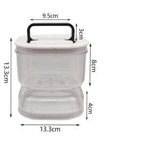 Wholesale Cross Border New Kitchen Wet Dry Separation Hourglass Jar Plastic Container for Food <b>Storage</b> & Kimchi Pickle - Product Image 4