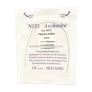 Orthodontic Cu-NiTi Thermal Active Round / Rectangular Arch Wire Damon Form Dental Wire Copper NiTi Wire