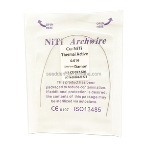 Alambre de <span class=keywords><strong>Ortodoncia</strong></span> Cu-NiTi Termoactivo, Redondo/Rectangular, Forma <span class=keywords><strong>Damon</strong></span>, Alambre Dental de Cobre NiTi - Product Image 1