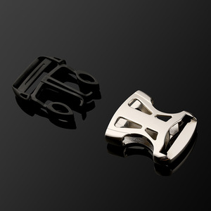 หัวเข็มขัดแบบเลื่อน โลหะผสมสังกะสี สีเงิน สีดำ ห่วงรูปตัว D สำหรับกระเป๋าเป้สะพายหลัง สายรัดปรับได้ อุปกรณ์เสริม ทนทาน - Product Image 1