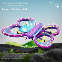 Avion de Chasse Papillon V40 en EVA pour Utilisation Intérieure, Drone Jouet Planeur avec Évitement d'Obstacles et Contrôle 6 Canaux