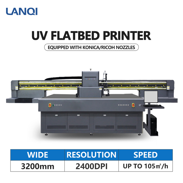 3200mm Wide Format UV Flatbed Printer High Power Adsorption for Industrial Advertising Decoration Planar Material Production