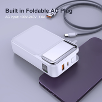 Batterie 10000mah 20W Affichage numérique LED Chargeurs portables portables Chargeur rapide Banque d'alimentation sans fil avec prise secteur