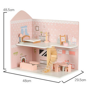 Mini princesa <span class=keywords><strong>de</strong></span> madera para <span class=keywords><strong>casa</strong></span> <span class=keywords><strong>de</strong></span> <span class=keywords><strong>muñecas</strong></span> con accesorios, modelo <span class=keywords><strong>de</strong></span> muebles DIY y juego <span class=keywords><strong>de</strong></span> juguetes suaves para niñas - Product Image 2