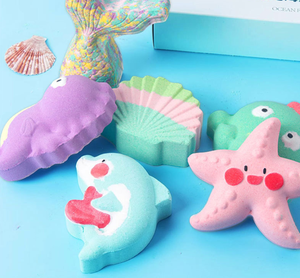 Bombes de bain écologiques premium LovSens & Boules de bain parfumées aux fruits et à l'océan, huile essentielle hydratante, sel de bain pour enfants - Product Image 1