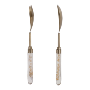 Set di Utensili da Servizio in Resina con Manico in Acciaio Inossidabile, Accessori Decorativi per Cucina e Essenziali per l'Intrattenimento - Product Image 5