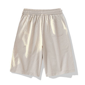 กางเกงผ้าแจ็คการ์ดโจ๊กเกอร์แบบเรียบง่ายสำหรับผู้ชายโลโก้ออกแบบได้ตามต้องการใส่สบายแฟชั่นลำลองผ้ายืดรัดเอวสุดเท่สำหรับฤดูร้อน - Product Image 2