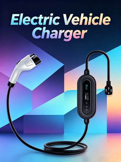 Zopoise Portable Level-2 EV Charging Station 3.5kW 7kW 9.6kW APP RFID WiFi Control 1.9 Inch Display 3.5m Cable American Standard