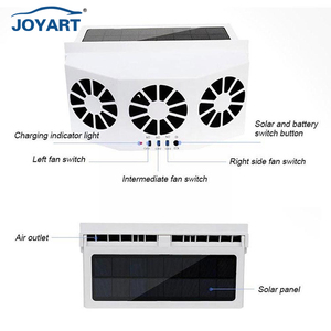 Ventilation de <span class=keywords><strong>voiture</strong></span> solaire noir et blanc Double/trois sorties d'air <span class=keywords><strong>voiture</strong></span> Portable solaire échappement électrique ventilateur solaire - Product Image 5