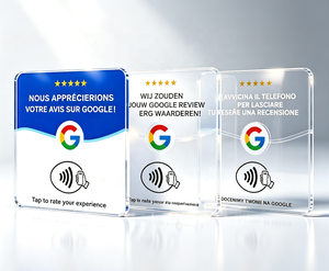 Tarjeta NFC Programable para Reseñas de <span class=keywords><strong>Google</strong></span> Business con Logotipo Personalizado e Integración de Código QR para Sistemas de Control de Acceso - Product Image 1