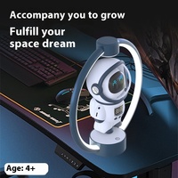 Lampe de bureau créative avec haut-parleur astronaute, horloge de réveil, lumière nocturne LED à lévitation magnétique, pour maison moderne, IP44, rose et blanc, forme de poire