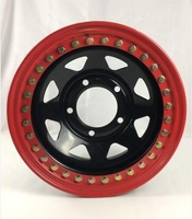Jantes tout-terrain 4x4 en acier d'approvisionnement d'usine 15x8 avec faux Beadlock pour véhicules de pick-up et SUV