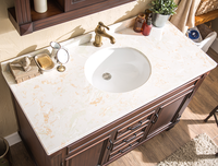 Meuble de salle de bain sur pied, style américain, avec lavabo, personnalisable