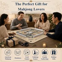 Tapis de Mahjong 31,5 pouces pour 4 joueurs, 3 mm, cousu, antidérapant, en caoutchouc, silencieux, anti-bruit, motif Lotus, imperméable, sans plis, sac de transport portable