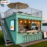 Eco-vriendelijke containerbar-restaurant met keuken voor snacks & chips, constructie van glasvezel & aluminium, commercieel gebruik