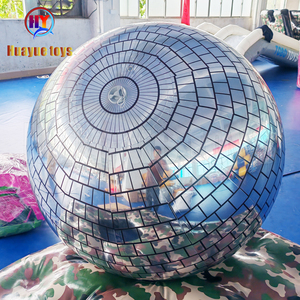 Reflectante PVC brillante inflable Disco espejo <span class=keywords><strong>esfera</strong></span> globos inflable Disco espejo colgante bola <span class=keywords><strong>para</strong></span> evento Fiesta plata 100CM - Product Image 4