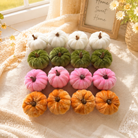 Labu Beludru Grosir, Perlengkapan Dekorasi Halloween Musim Gugur untuk Merchandising Toko Hadiah