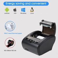 Impresora térmica de recibos POS inalámbrica de 203 dpi para papel de 80 mm