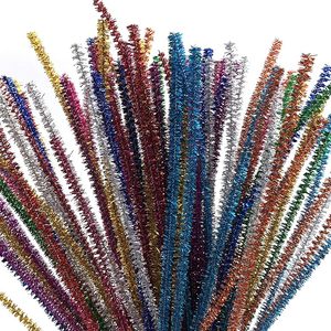 Bâtonnets chenille métalliques scintillants de 12 pouces x 6 mm, couleurs assorties, pour bricolage, en polyester et fil galvanisé - Product Image 6