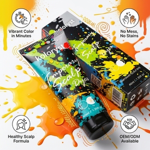 Crème colorante temporaire pour cheveux OEM ODM |   Coloration capillaire lavable pour cosplay |   Coloration capillaire non irritante en marque privée - Product Image 3