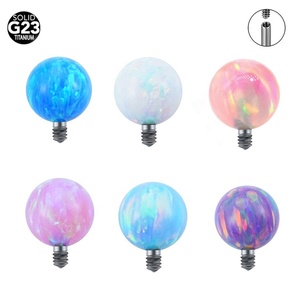 Bille de remplacement en opale à filetage interne en titane G23 |   Accessoires de piercing hypoallergéniques et colorés - Product Image 5