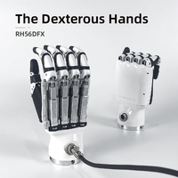 Inspire Robots RH56DFX Tangan Robot Industri Otomatis 12V 18W Konstruksi Logam 6 Derajat Kebebasan Kontrol RS485 Robotik