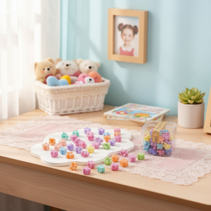 Commercio all'ingrosso di tendenza di lusso stile coreano con perline per capelli cuore stella decorazione per bambini e ragazze 5cm taglia vendita calda - Product Image 3