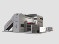 Stand d'exposition à double étage TIANYU, système d'assemblage modulaire en aluminium innovant, plateforme de branding impactante