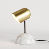 Lampe de Chevet Moderne Minimaliste Nordique de Luxe Léger, Design Créatif pour Salon, Bureau, Chambre, en Marbre et Fer