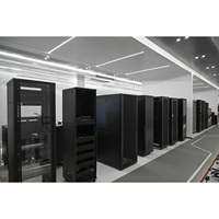 Baie de serveur autoportante en acier SPCC 19 pouces 42U-47U, armoire de centre de données sur mesure, certifiée CE/ROHS/ISO9001, capacité statique 1500 kg