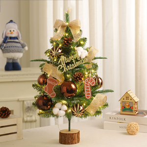 Mini juego de árbol de Navidad de alta calidad de 45-60cm, decoraciones de escena navideña para el hogar pequeño, adornos de papel para uso festivo - Product Image 6