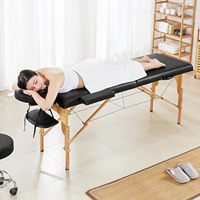 Yaheetech 24 pouces noir Table de Massage Portable Spa lit réglable en acier inoxydable cadre Design moderne pliable 2 sacs Non tissés