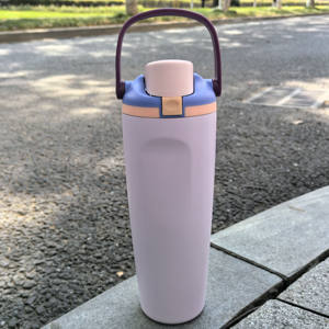 W48新着断熱ステンレス鋼ウォーターボトル30オンス40オンススパウトストローポータブルスポーツタンブラーハンドル付き - Product Image 4