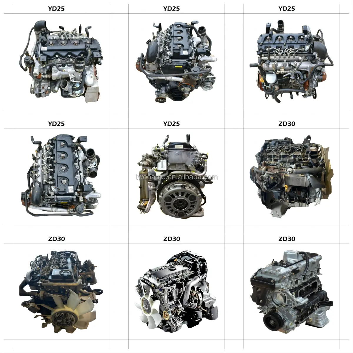 Usado motor diesel completo YD25 YD25DDTI ZD30 ZD30T com caixa de velocidades em alta qualidade
