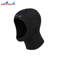 DIVE & SAIL 1MM Casque de plongée en néoprène durable pour la natation et le surf, protection solaire pour la tête, pour hommes et femmes