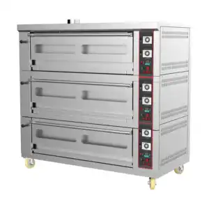 Thickened gas fire tube Electric Product pizza oven bakery three layer nine tray commercial oven