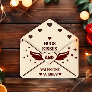 Tarjeta <span class=keywords><strong>de</strong></span> Madera Cuadrada Personalizada con Mensaje <span class=keywords><strong>de</strong></span> Amor - Impresión UV, Estilo Sobre con Corazón Hueco, Regalo Romántico para Novio o Novia - Product Image 6