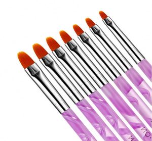 Pinceau professionnel pour nail art en nylon pour ongles en acrylique, gel UV, peinture et construction – Outil de manucure pour salon - Product Image 4