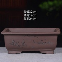 FP031 pots à bonsaï japon bleu changement de four forme ronde pot à bonsaï bonsaï keramik Succulent Pots de fleurs en céramique