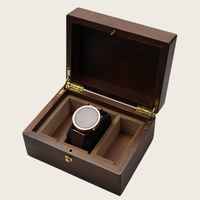 Boîte de montre en bois finition peinture élégante de luxe avec oreiller de montre intérieur prix direct usine caisse en bois de qualité supérieure