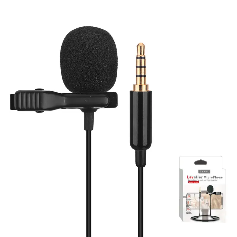 Fácil de usar, de alta calidad micrófono de solapa para iphone 3,5mm micro usb tipo de alta fidelidad de voz condensador micrófono de solapa