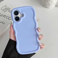 Simple DIY Wave Macaron Design Funda de silicona para teléfono móvil para Apple iPhone 16Promax 15 14 13 12 11