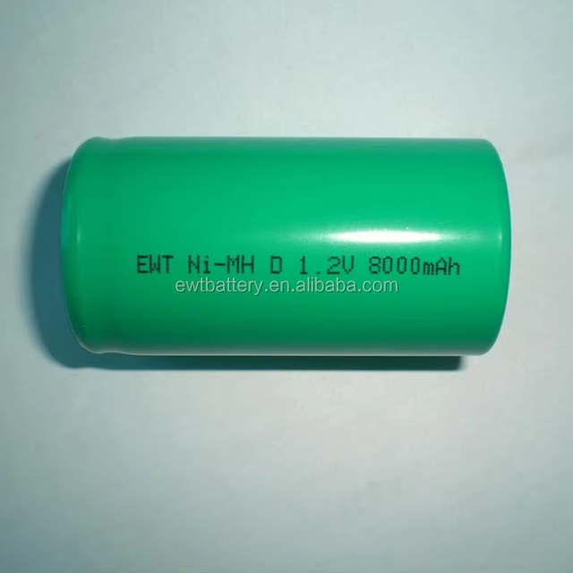 NiMH Rechargeable D Cell Battery 1.2V 8000mAh for Consumer Electronics & Toys 12 Months Warranty