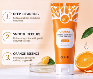 Gel Exfoliant Éclaircissant à l'Enzyme d'Orange EM/ODM, Formule Personnalisée, Marque Privée, Vente Directe Usine - Product Image 2