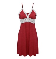 Tendance Produits Chauds Sling Dentelle Split Chemise De Nuit Pyjamas Femmes Soie